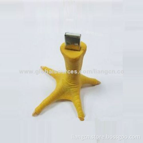Distinctive Chicken Feet USB Flash Drive, Supports Multi-partition and Password Access